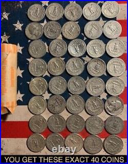 Roll Of 90% Silver Washington Quarters You Get These Exact Coins 40 Of Them