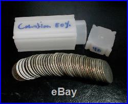 Roll Of Canada 80% Silver Quarters Pre 1967 40 Coins 25 Cents Canadian 25C