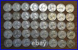 Roll Of Forty (40) 1962 Silver Washington Quarters