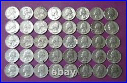 Roll Of Forty (40) 1963 Silver Washington Quarters