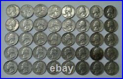 Roll Of Forty (40) 1963-d Silver Washington Quarters