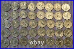 Roll Of Forty (40) 1964-d Silver Washington Quarters Nice Coins