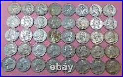 Roll Of Forty (40) Silver 1960 Washington Quarters
