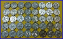 Roll Of Forty (40) Silver 1962 Washington Quarters