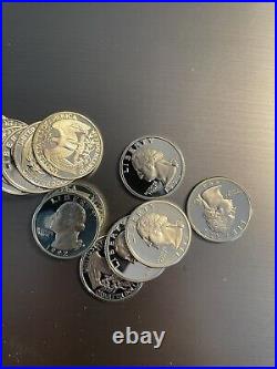 Roll Of Proof 90% Silver Quarters From Proof Sets Gem And Cameo Coin's