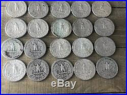 Roll Of Washington Quarters 90% Silver 1932-1964 (40 Coins)