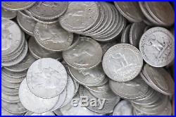 Roll Of Washington Quarters 90% Silver 1932-64 (40 Coins) $10 Face Value 98%+