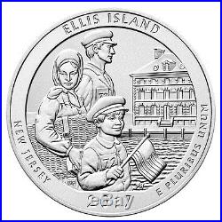 Roll of 10 2017 Ellis Island 5 oz Silver ATB America Beautiful Coins SKU48473