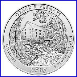 Roll of 10 2017 Ozark Riverways 5 oz. Silver America the Beautiful ATB SKU47526