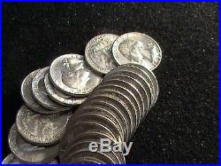 Roll of 1955 D Uncirculated Washington Silver Quarters (40 coins) ZWA 778