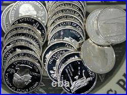 (Roll of 40) $10 FV PROOF Silver State Quarters 90% 25c ECC&C, Inc