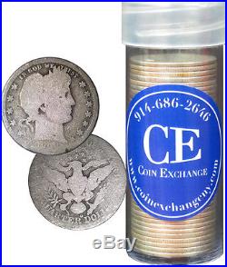 Roll of 40 $10 Face 90% Silver Barber Quarters No Dates