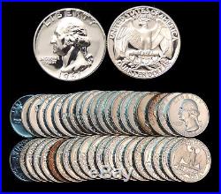 Roll of 40 1961 Proof Washington 90% Silver Quarters
