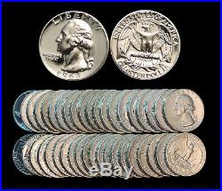Roll of 40 1963 Proof Washington 90% Silver Quarters