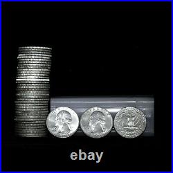 Roll of 40 1964-D Washington Silver Quarters 90% Silver Mix Condition