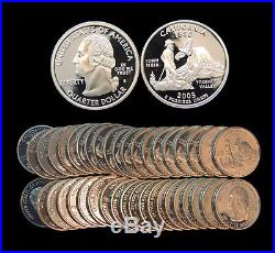 Roll of 40 2005-S Proof California 90% Silver Quarters