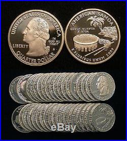 Roll of 40 2009-S Proof American Samoa 90% Silver Quarters