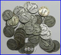 Roll of 40 90% Silver Standing Liberty Quarters Mixed Dates and Mints #5