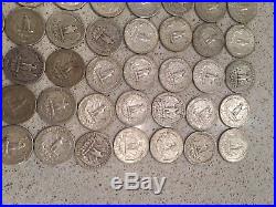 Roll of 40 90% Silver Washington Quarters! You Will Receive Pictured Coins 36-64