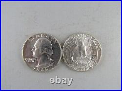 Roll of 40 BU 1964-D Washington Silver Quarters -LUSTROUS UNC. COINS