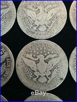 Roll of 40 Barber Silver Quarters 1892-1916 AG to Good Condition Lot #2