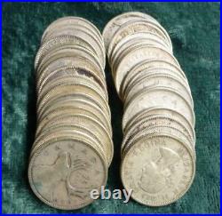 Roll of 40 Canada 80% Silver Quarters, 40 Mixed Date 25-Cent Coins, 6 oz ASW 23