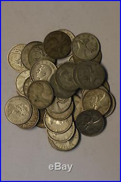 (Roll of 40) Canadian Silver Quarters, Various Dates & Grades, Free S/H