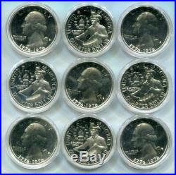 Roll of 40 GEM PROOF CAMEO 1976-S SILVER Bicentennial Quarters in Mint Capsules
