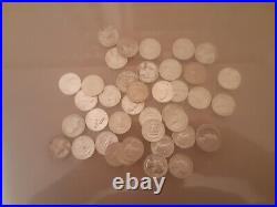 Roll of 40 Silver 90% Assorted Silver Quarters including Some UnCirculated 1964
