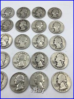 Roll of 40 Silver Quarters $10 Face Value 90% Silver