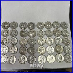 Roll of 40 Silver Washington Quarter of Mixed Dates