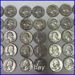 Roll of 40 Silver Washington Quarter of Mixed Dates