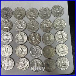 Roll of 40 Silver Washington Quarter of Mixed Dates