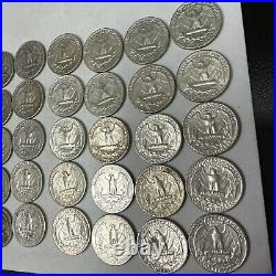 Roll of 40 Silver Washington Quarter of Mixed Dates