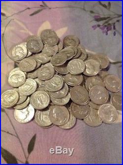 Roll of 40 Silver Washington Quarters $10 Face Value 90% Silver Mixed Dates