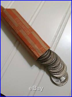 Roll of 40 US Coin Washington Quarters, 90% Silver Mix of 1964 and Older