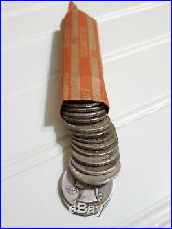 Roll of 40 US Coin Washington Quarters, 90% Silver Mix of 1964 and Older