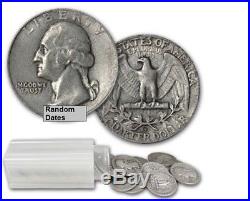 Roll of 40 Washington 90% SILVER QUARTERS Vintage US CoinsReadable Dates