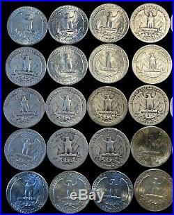 Roll of (40) Washington 90% Silver Quarters