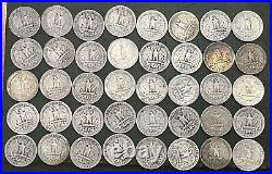 Roll of 40 Washington 90% silver quarters/$10 face/ P + D+ S Mint 1930's 50's