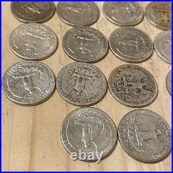 Roll of 40 Washington Quarters 90% Silver $10.00 Face