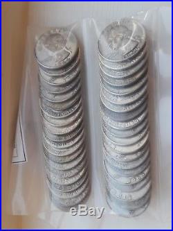 Roll of 40 Washington Quarters Assorted Dates Circulated 90% Silver