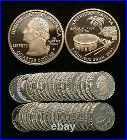 Roll of 40 mixed date 1957 to 2010 Proof Washington 90% Silver Quarters