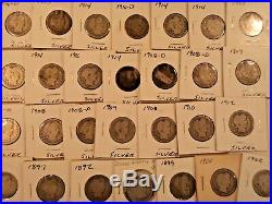 Roll of 90% Silver Barber Quarters Plus 8 Wash & SLQ's Avg Circulated In Holders