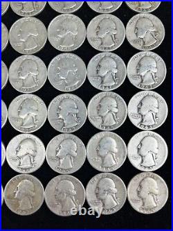 Roll of Washington Quarters, 1940s All S & D Mint Marks, 90% silver, circulated