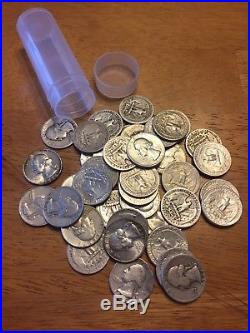 Roll of Washington Silver Quarters $10 Face Value 90% Silver