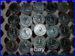 Roll silver quarter lot Of 40 No Duplicates 1934 to 1959 One 1963