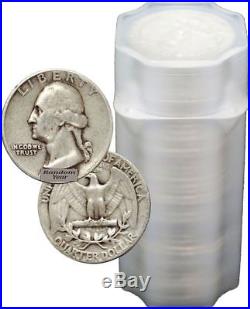 Rolls Of 40 $10 Face Value 90% Silver Washington Quarter 2 Rolls Per Order