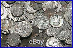SEVEN (7) ROLLS OF WASHINGTON QUARTERS (1932-64) 90% Silver (280 Coins) T48