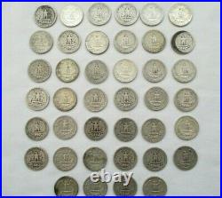 SILVER QUARTERS 40 (1 ROLL) WASHINGTON $10 FACE VALUE, Assorted Unsearched 90%